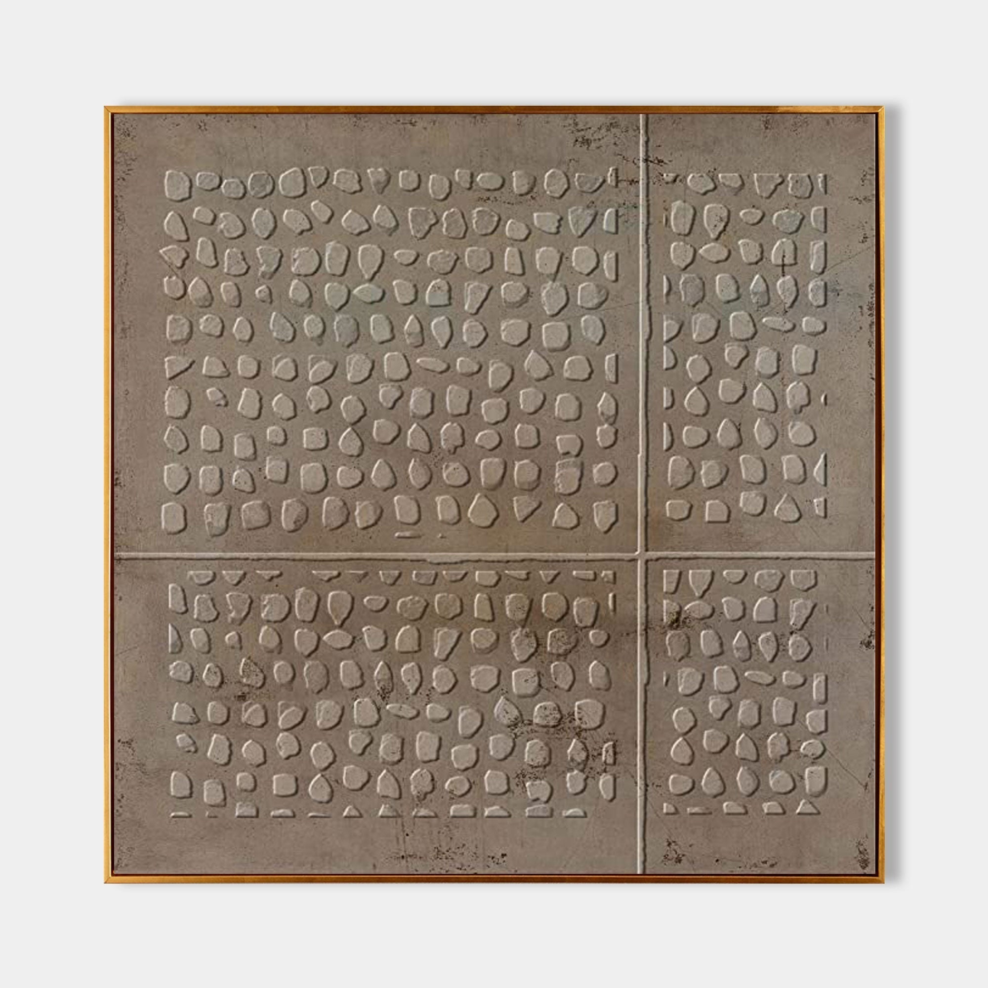 Minimalist Textured Relief Art Neutral