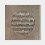 Textured Circular Relief Oil Painting