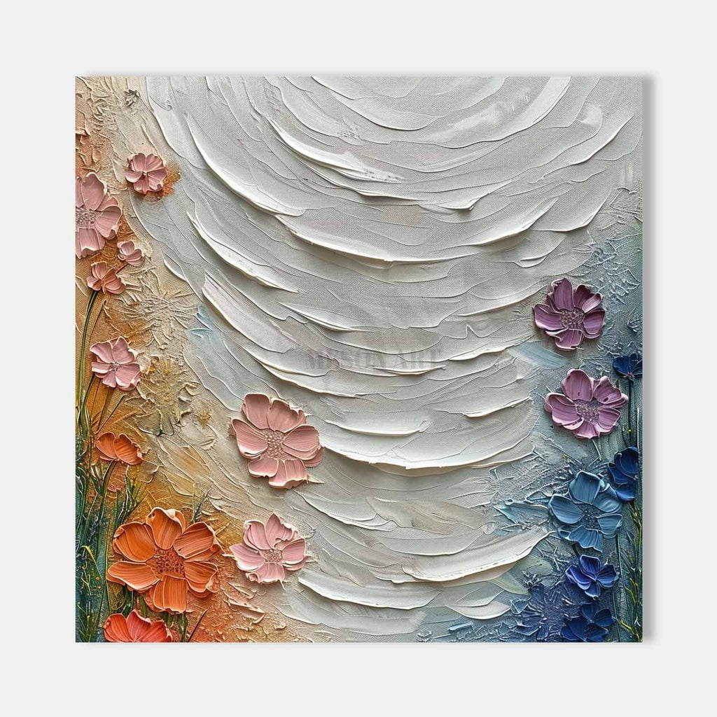 Wall Art Abstract Floral Textured Modern