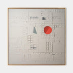 Minimalist Geometric Bas-Relief Painting