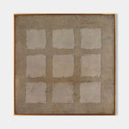 Wabi-Sabi Wall Art Minimalist Grid Texture Painting