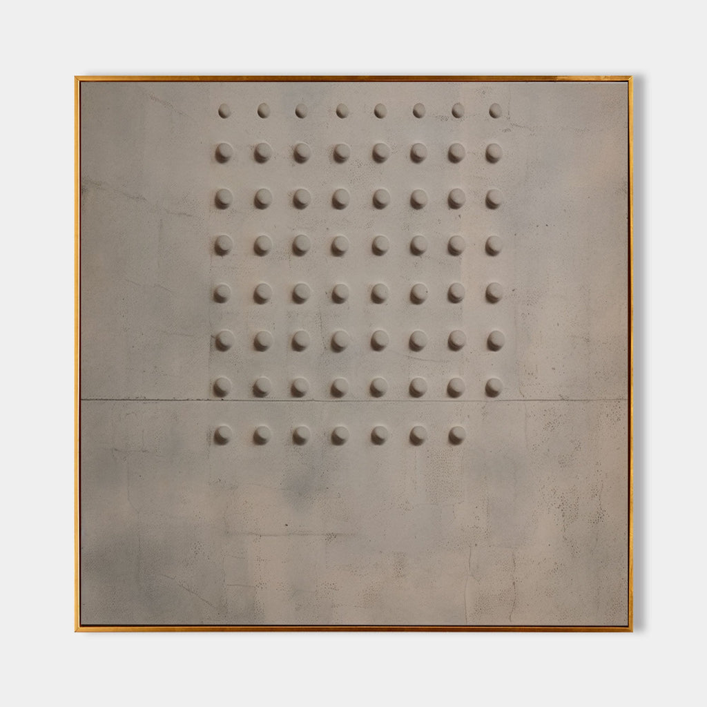 Minimalist Dot Relief Painting Wabi-Sabi