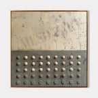 Neutral Tone Textured 3D Dot Wall Art
