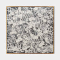 Textured Monochrome Relief Oil Painting 3D Strokes