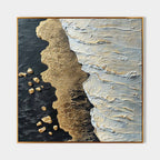 Plaster Art Texture Luxury Gold Accent Abstract Painting