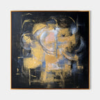Midnight Gold Abstract Painting