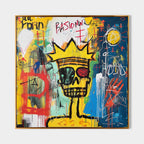 Graffiti Style Abstract Skull Painting