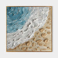 Plaster Art Texture 3D Beach Wave Seascape Painting