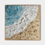 Plaster Art Texture 3D Beach Wave Seascape Painting