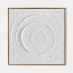 Plaster Art White Circular Texture 3D Painting