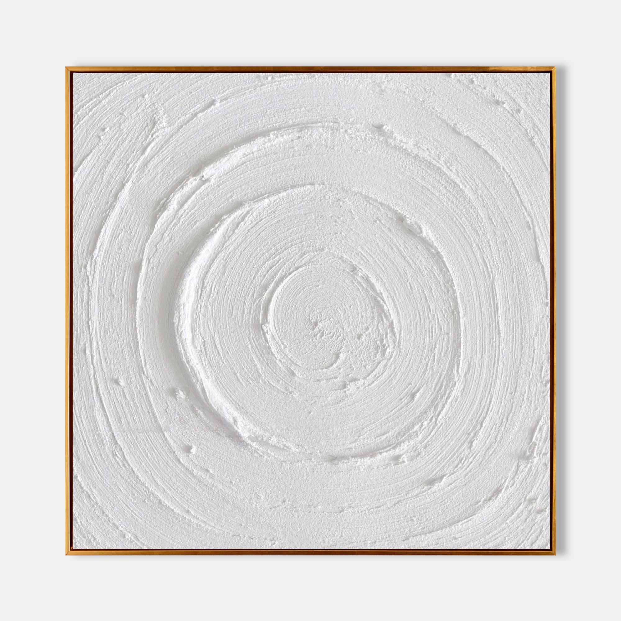 Plaster Art White Circular Texture 3D Painting