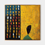 Textured Bold Contrast Oil Painting