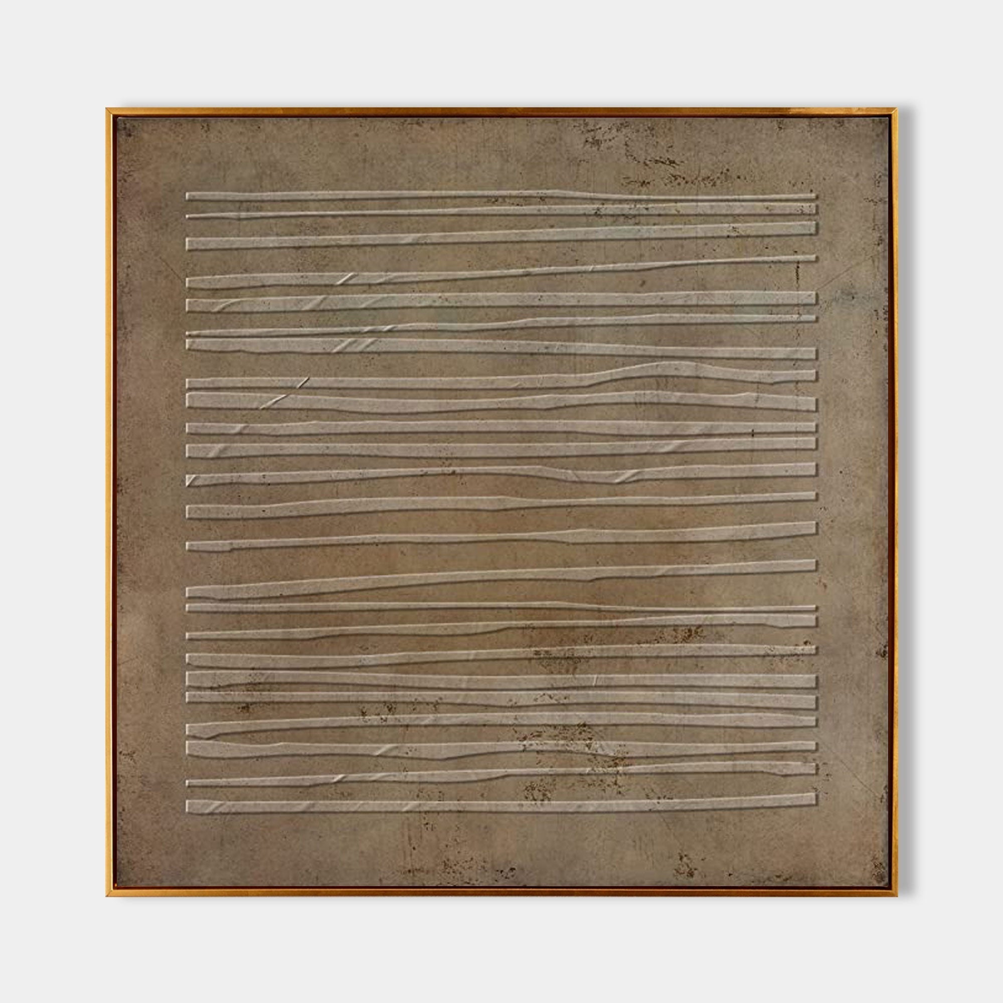 Textured Horizontal Linear Relief Painting