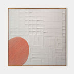 Textured Geometric Sunrise Abstract Painting