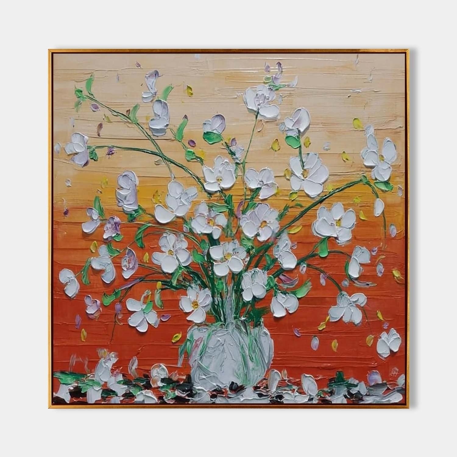 Floral Bouquet 3D Impasto Painting