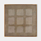 Wabi-Sabi Wall Art Minimalist Grid Texture Painting