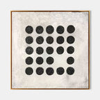 Minimalist Black Dot Grid Painting