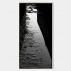 Monochrome Textured Reflective Landscape Oil Painting