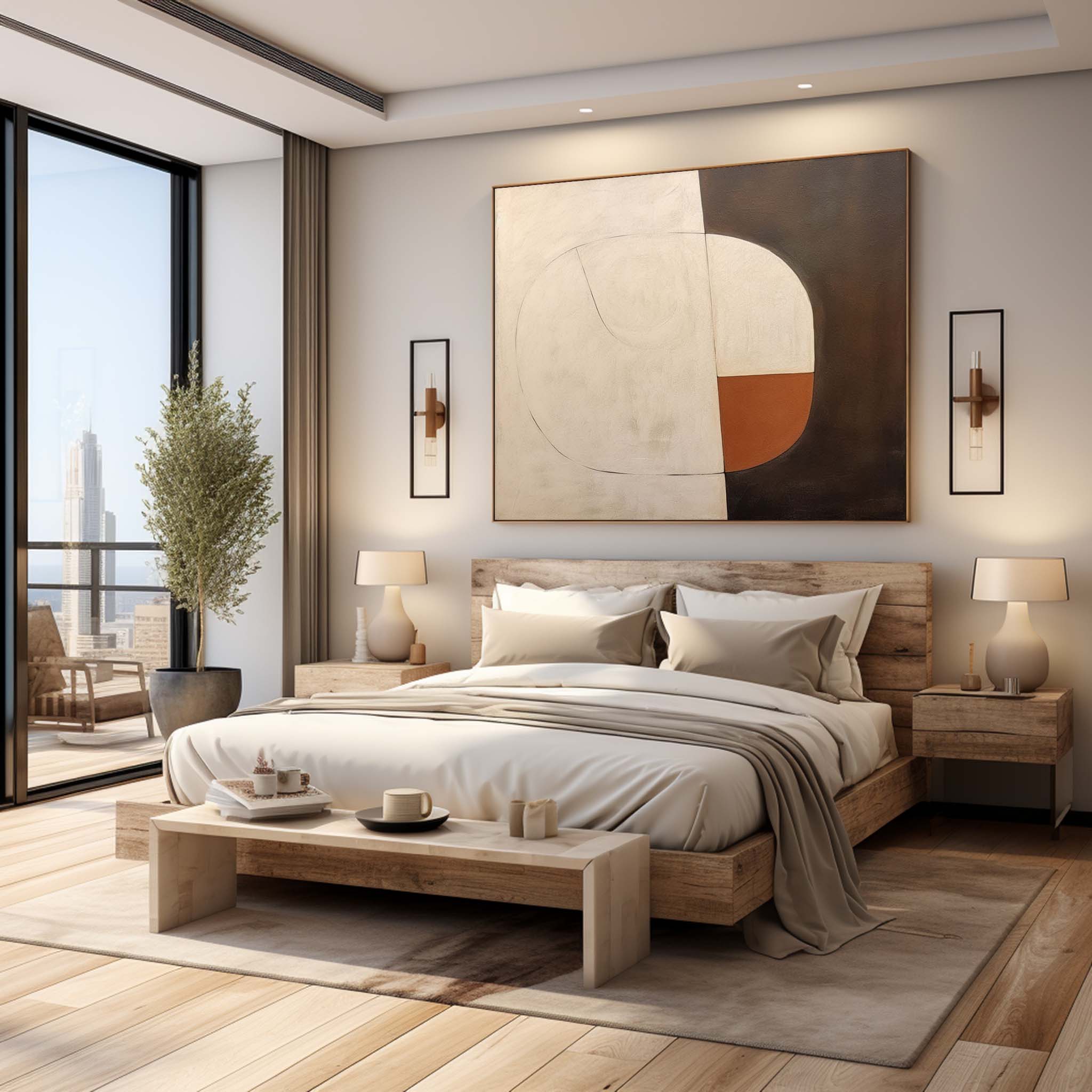 Minimalist Organic Geometric Painting