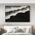 Black And White Wave Textured Wall Art