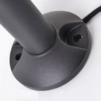 Ray Modern Metal Frisbee Shaped Lampholder Outdoor Path Light, Black