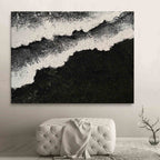 Black And White Wave Textured Wall Art