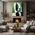 Contemporary Modern Geometric Figure Oil Painting