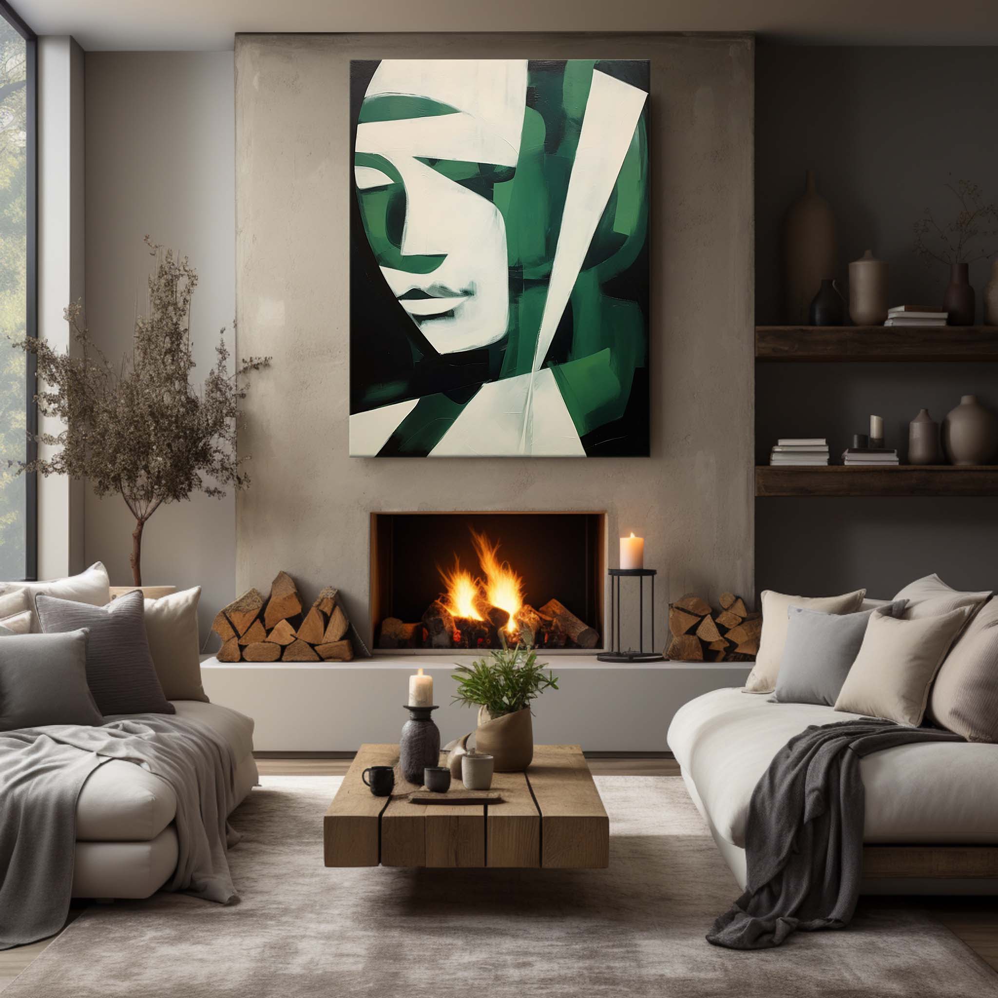 Jade Contemporary Minimalist Wall Art