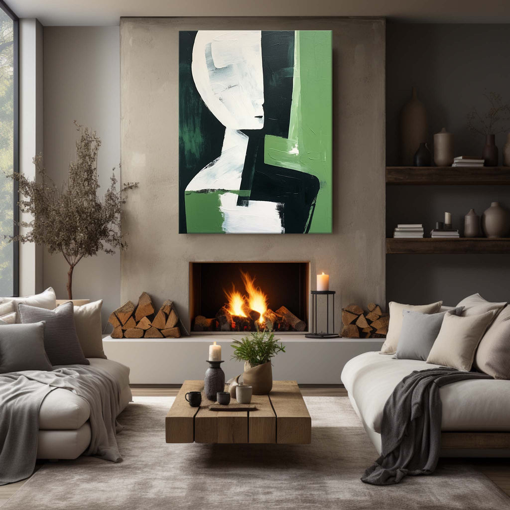 Contemporary Modern Geometric Figure Oil Painting
