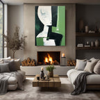 Contemporary Modern Geometric Figure Oil Painting
