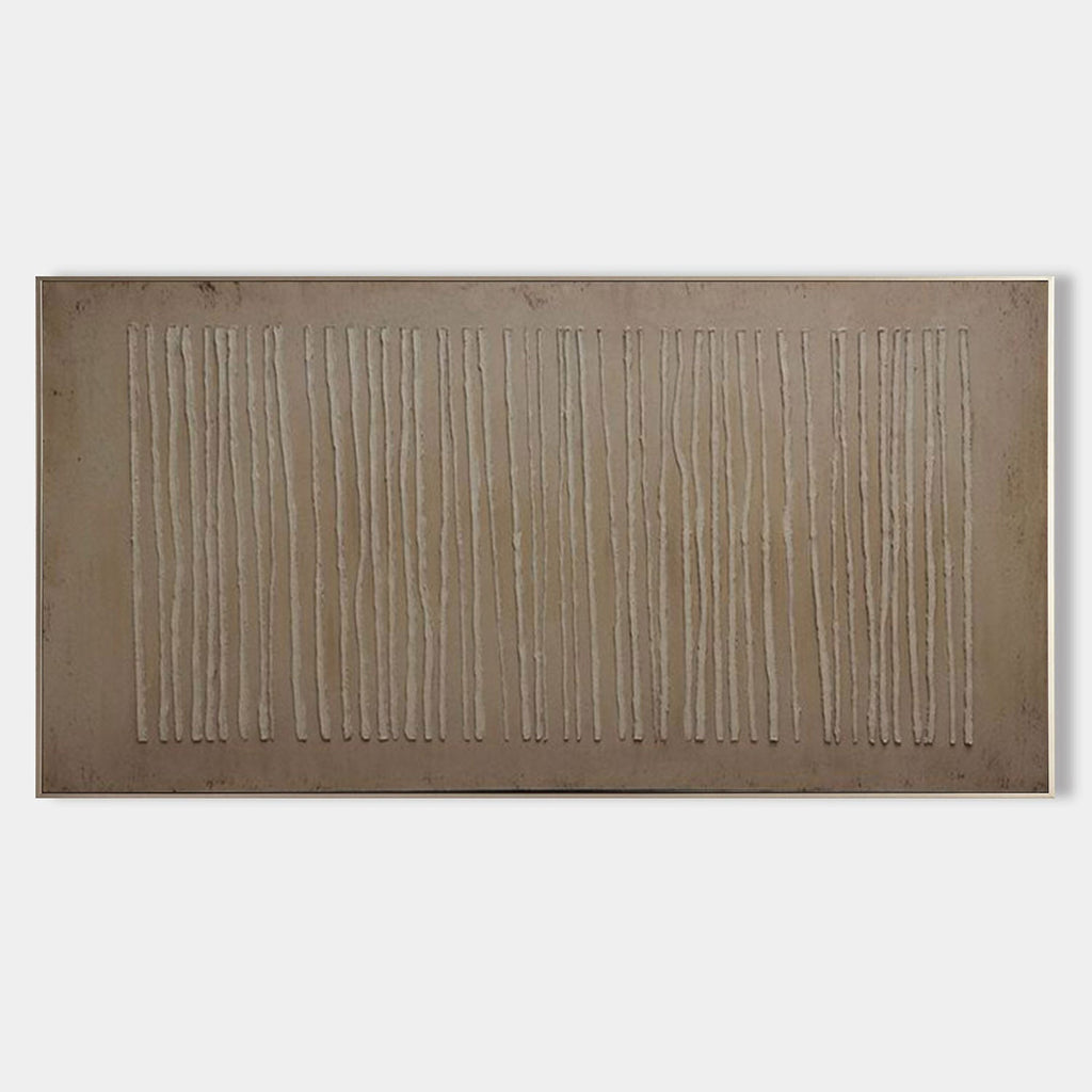 Textured Vertical Linear Relief Painting
