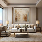 Minimalist 3D Textured Horizontal Stripes Painting