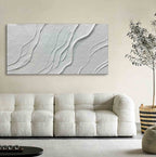 Plaster White Wave Texture Panoramic Painting