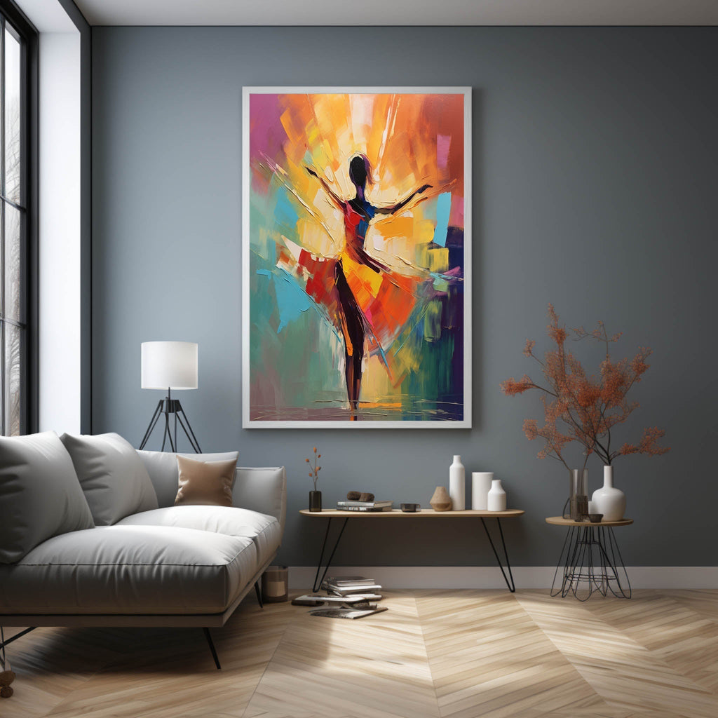Palette Vibrant Dancer Impasto Painting