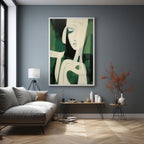 Abstract Female Portrait Oil Painting