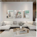 Wall Art Abstract Geometric Color Blocking Landscape