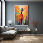 Palette Canvas Bold Impasto Ballerina Vibrant Art
