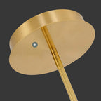 Arisha Curved & Linear Semi Flush Mount Ceiling Light, Gold