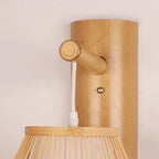Ritta Wall Lamp Rustic, Muto Rattan Weaving LED, Hallway Wall Sconce