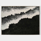 Black And White Wave Textured Wall Art