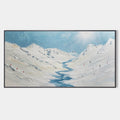 Textured Alpine Landscape Oil Painting