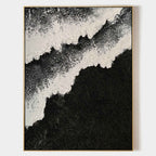 Black And White Wave Textured Wall Art