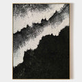 Plaster Art Black White Textured Painting
