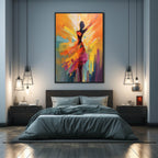 Palette Canvas Bold Impasto Ballerina Vibrant Art