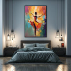 Palette Vibrant Dancer Impasto Painting