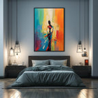 Palette Canvas Art Colorful Painting Dynamic