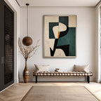 Monochrome Textured Reflective Landscape Oil Painting