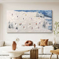 3D Textured Ski Resort Painting Winter Sports