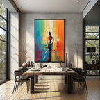 Palette Canvas Art Colorful Painting Dynamic