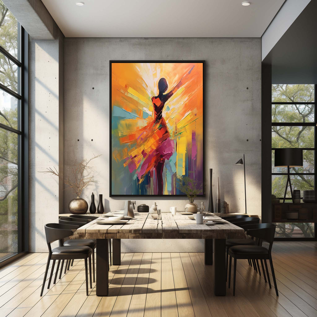 Palette Canvas Bold Impasto Ballerina Vibrant Art